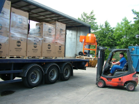 Goods being loaded into lorry