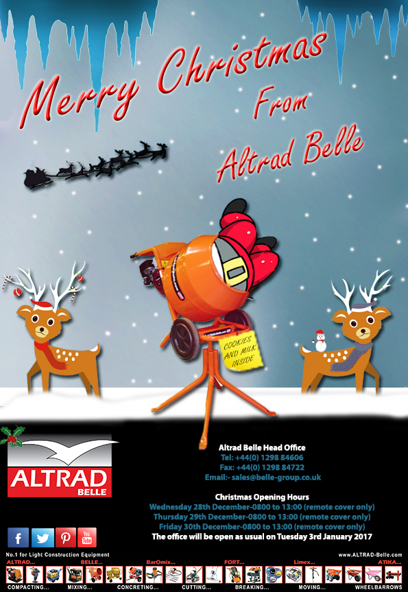 Altrad Belle 2016 Christmas Opening Times