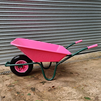 Pink cosmo wheelbarrow